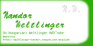 nandor weltlinger business card